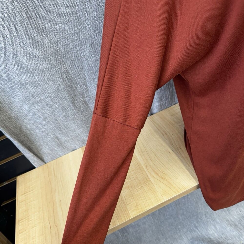Lido-Hool Orange Boatneck Long Sleeve Top - Women’s Size Large - Picture 2 of 8